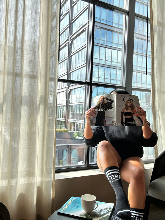 LOGO CREW SOCKS BLACK