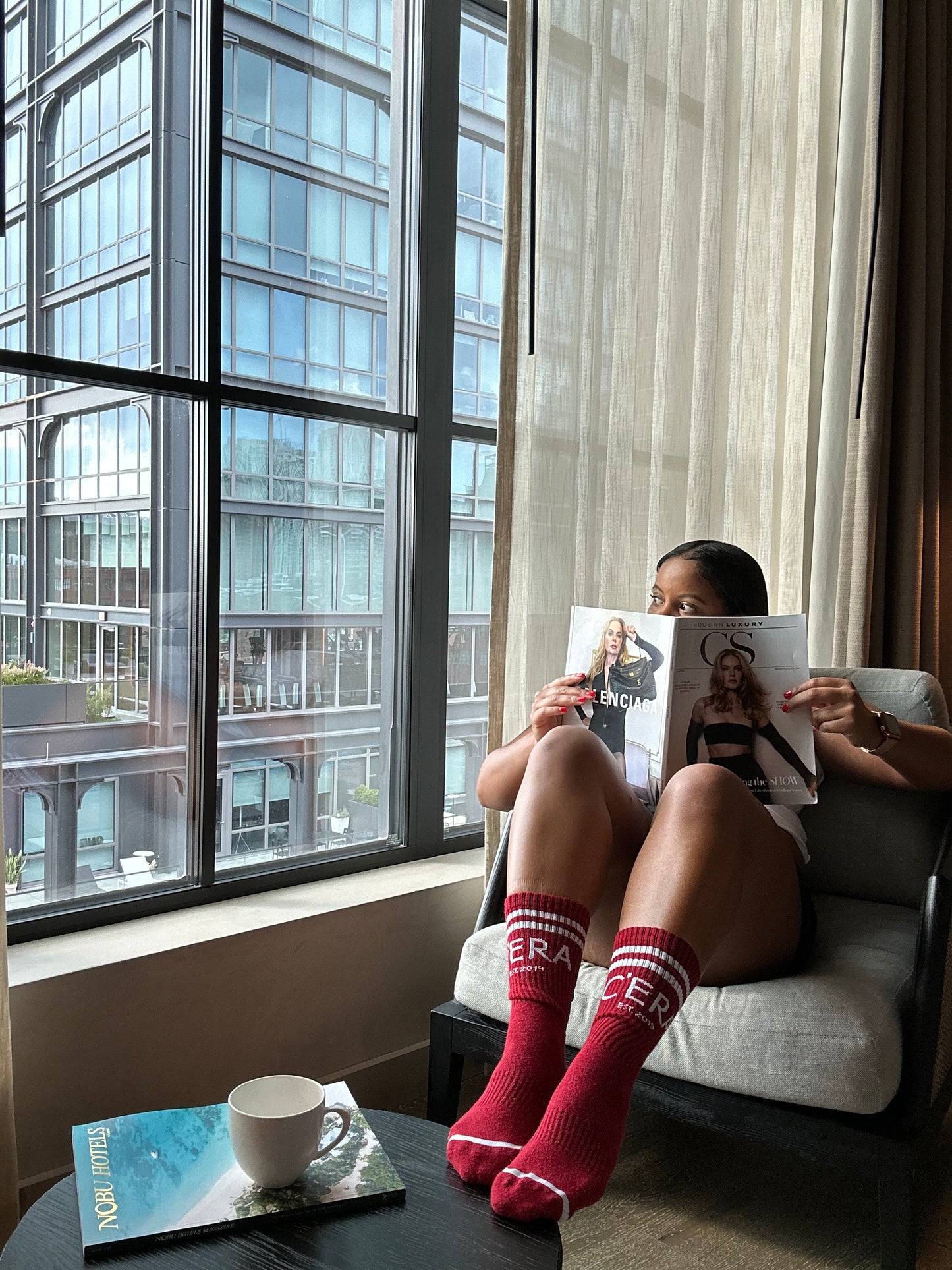 LOGO CREW SOCKS RED
