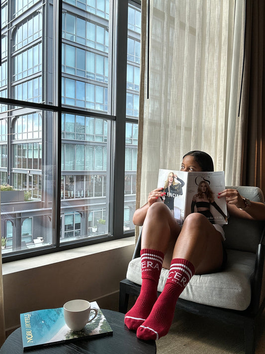 LOGO CREW SOCKS RED